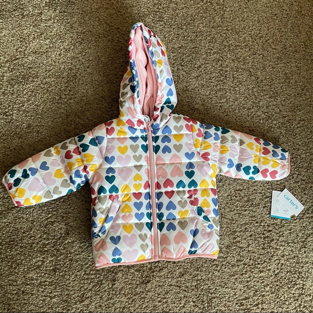 Carter’s Heart Print Puffer Jacket